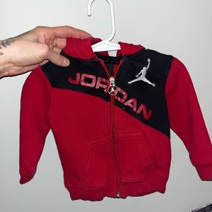 Red Jordan hoodie zip up